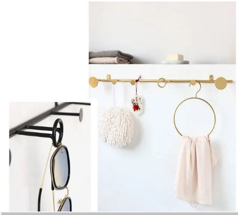 1pc Creative Iron Art Household Hooks Clothes Hanger Entrance Porch Wall Decoration Hanging Rack Hat Bag Sundries Organizer Shelf D4DECORATOR