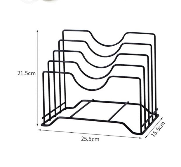 Kitchen Shelf Pan Rack Cutting Board Holder Storage Pot Lid Organizer Stand Tapa Cover Stand Stainless Steel Dish Kitchen Rack D4DECORATOR