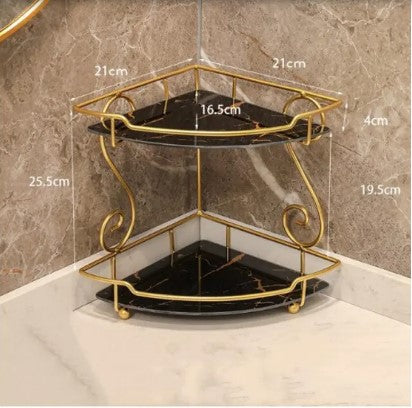 Makeup Holder Organizer Cosmetic Display Stand Wall Corner Triangle Storage Shelf D4DECORATOR