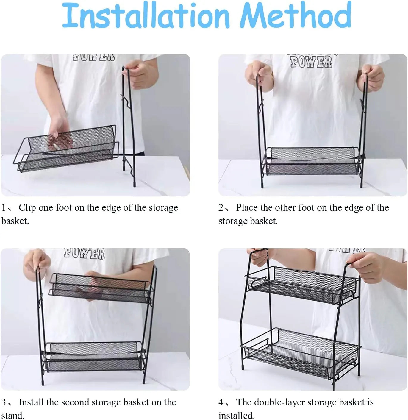 Spice Rack Organizer –Multipurpose Bathroom & Desk Storage Rack